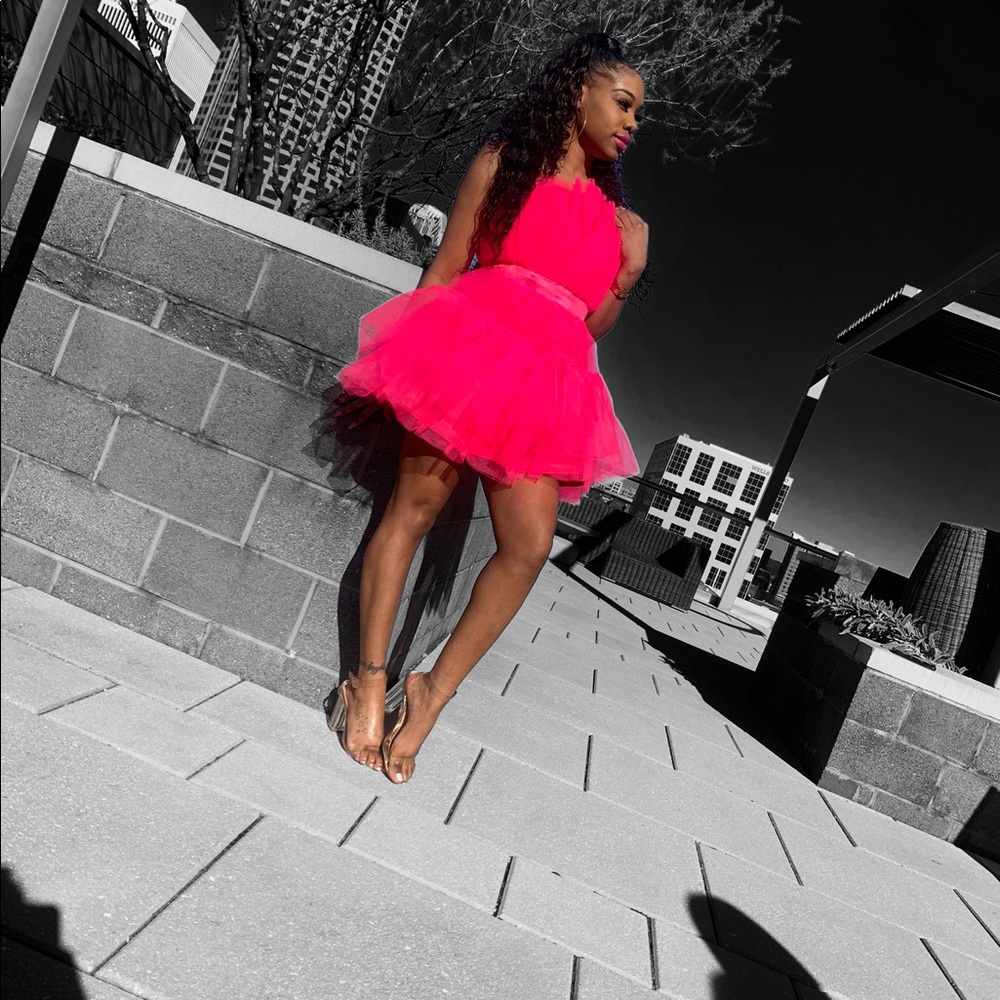 Pink tool dress
